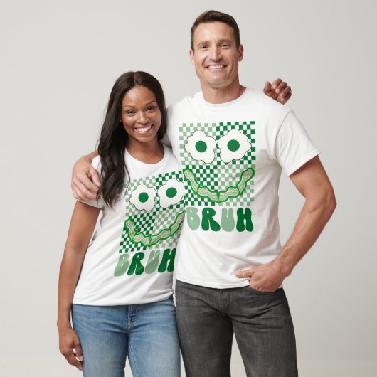 T-shirt Oeufs Visage Vert Bruh Et Jambon Bacon St Patrick (Unisexe)