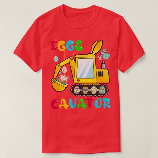 T-shirt OEufsCavator Joyeux Pâques amusant Excavateur Chas (Design devant)