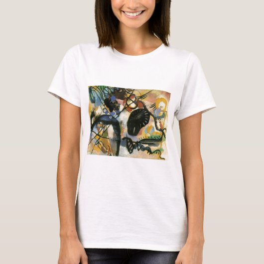T-shirt Oeuvre Abstraite de Kandinsky Black Spot (Devant)