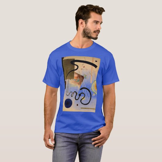T-shirt Oeuvre Abstraite Kandinsky Bleu royal profond (Devant entier)