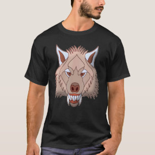 T-shirt Oeuvre Abstraite Wolf Motif Predator Face Wolfs 1