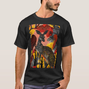 T-shirt Oeuvre artistique autochtone australienne Kangaroo
