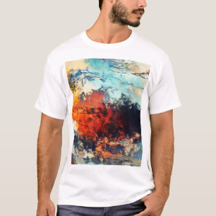 T-shirt Oeuvre colorée Abstraite contemporaine