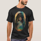 T-shirt Oeuvre d'Anime Girl entourée de Rainbow Light (Devant)