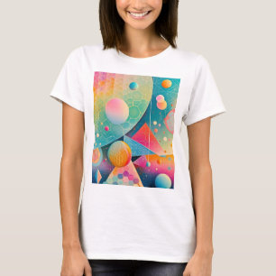 T-shirt OEuvre d'art abstraite dynamique et fantaisiste gé