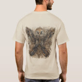 T-shirt Œuvre d'art complexe représentant deux aigles avec (Dos)