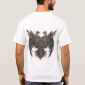 T-shirt Œuvre d'art complexe représentant deux aigles avec (Dos)