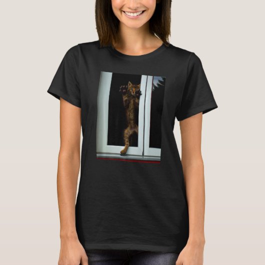 T-shirt OEuvre d'art de chat Freaky mème chaton (Devant)