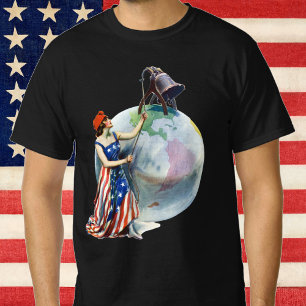 T-shirt Œuvre d'art de couverture de magazine patriotique 