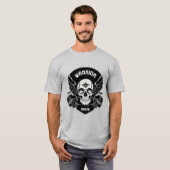 T-shirt Œuvre d'art de crâne ailé (Devant entier)