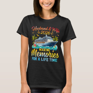 T-shirt Œuvre d'art de croisière de souvenirs de mari et f