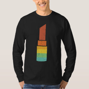 T-shirt Œuvre d'art de rouge à lèvres vintage en détresse