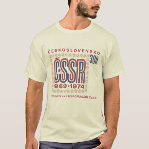 T-shirt Œuvre d'art de timbre tchécoslovaque ČSSR vintage