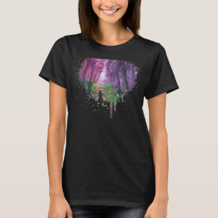 T-shirt Œuvre d'art faite main - Marche solitaire