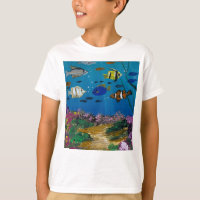 T-Shirt - œuvre d'art faite main - profondeurs de