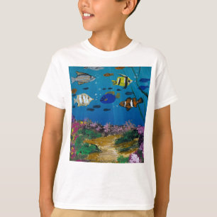 T-Shirt - œuvre d'art faite main - profondeurs de 