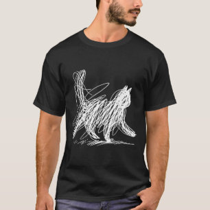 T-shirt Œuvre d'art félin minimaliste