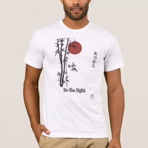 T-shirt Œuvre d'art minimaliste Soleil Rouge Bambou Japona