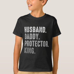T-shirt Œuvre d'art Papa Roi Protecteur Mari