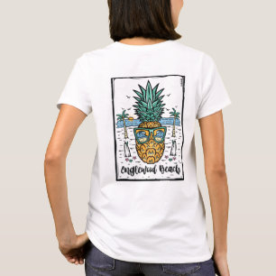 T-shirt OEuvre d'art rétro de Englewood Beach des deux côt