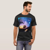 T-shirt Œuvre d'art sur l'exploration spatiale : vaisseau (Devant entier)