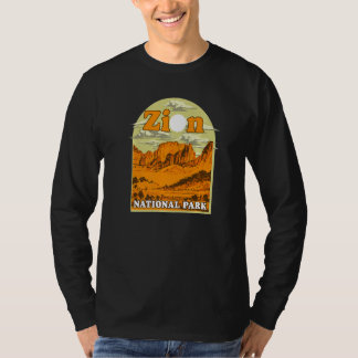 T-shirt Œuvre d'art vintage du parc national de Zion Souve