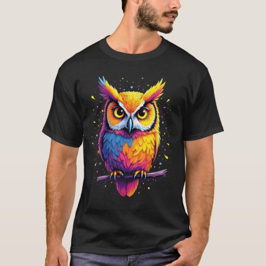 T-shirt OEuvre d'artisanat de la Chouette Oiseau nocturne (Devant)