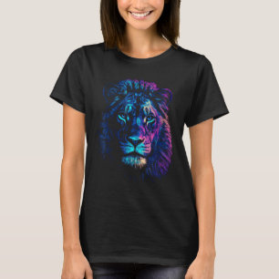 T-shirt Oeuvre de Lion Imaginaire coloré Zoo animal Lion