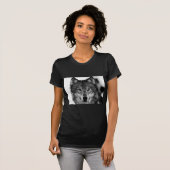 T-shirt Oeuvre de Loup noir et blanc (Devant entier)