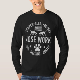 T-shirt OEuvre de nez Chien Sport Entraînement Recherche A