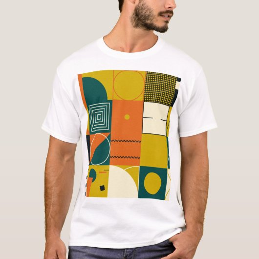 T-shirt OEuvre géométrique : conception de formes simples. (Devant)