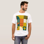 T-shirt OEuvre géométrique : conception de formes simples. (Devant entier)
