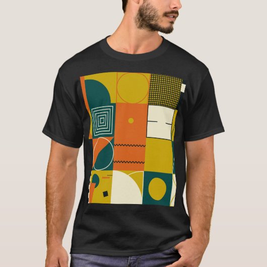 T-shirt OEuvre géométrique : conception de formes simples. (Devant)