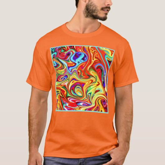 T-shirt Oeuvre Motif colorée (Devant)
