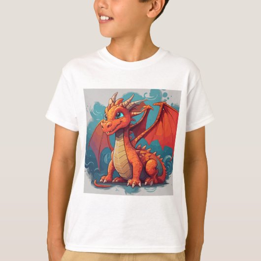 T-shirt OEuvre rouge dragon (Devant)