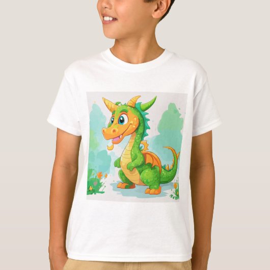 T-shirt OEuvre verte Dragon (Devant)