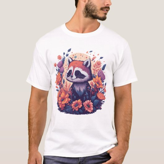 T-shirt Oeuvres d'art pour les amateurs de Raccoon (Devant)