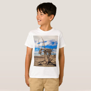 T-shirt Oeuvres d'art sur Hokitika Beach, Nouvelle-Zélande