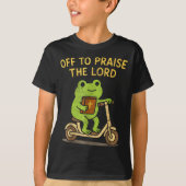 T-shirt Off To Praise The Lord Frog Christian (Devant)