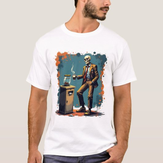 T-shirt Office Grunge Skeleton (Devant)