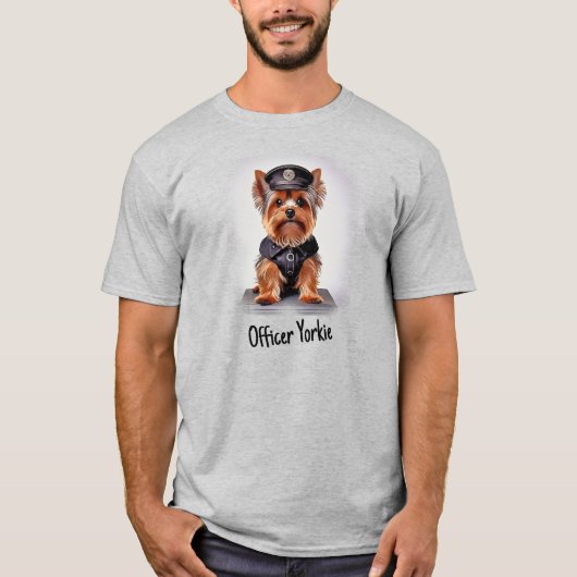 T-Shirt OFFICER YORKIE (Devant)