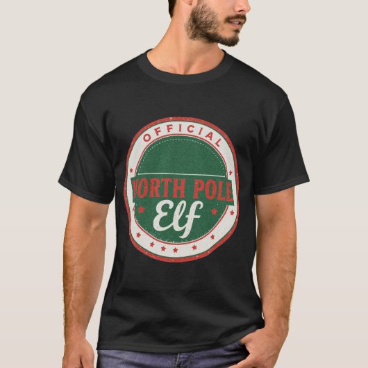 T-shirt Official North Pole Elf (Devant)