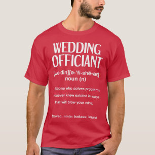 T-shirt Officiant de mariage drôle 