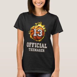 T-shirt Officiel Adolescent Bysketbyll 13e cadeau d'annive
