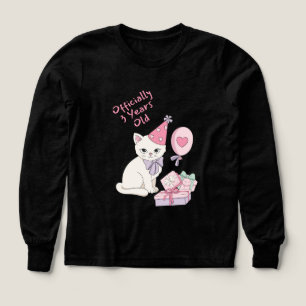 T-Shirt Officiel Anniversaire 3 Ans Fille Chats Mi