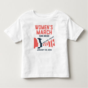T-shirt officiel de la Marche des femmes San Diego