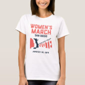 T-shirt officiel de mars San Diego mars des femmes (Devant)