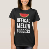 T-shirt officiel de pastèque de déesse de melon (Devant)