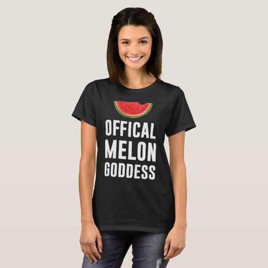 T-shirt officiel de pastèque de déesse de melon (Devant entier)