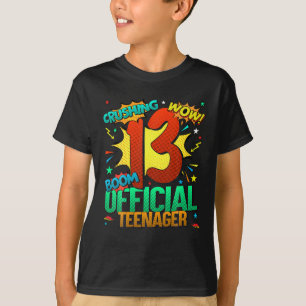 T-shirt Officielle Adolescent 13e Anniversaire Comique Awe